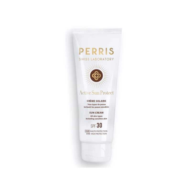 Aktive Sonne schützen Sonnencreme SPF 30 - 75 ml - Perris Swiss Laboratory - Luxuskosmetik mit kostenlosen Ratschlägen und Sendu