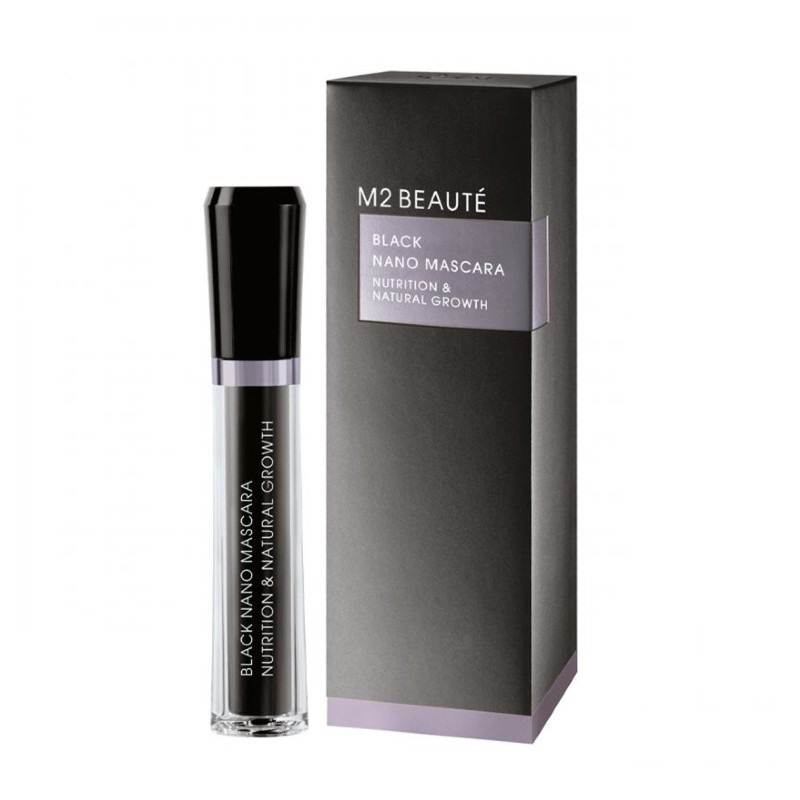 M2 Beauté - Black Nano Mascara Ernährung & Naturwachstum 6 ml.